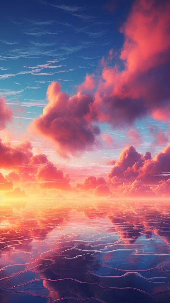Vanila sky outdoors horizon sunset. AI generated Image by rawpixel.