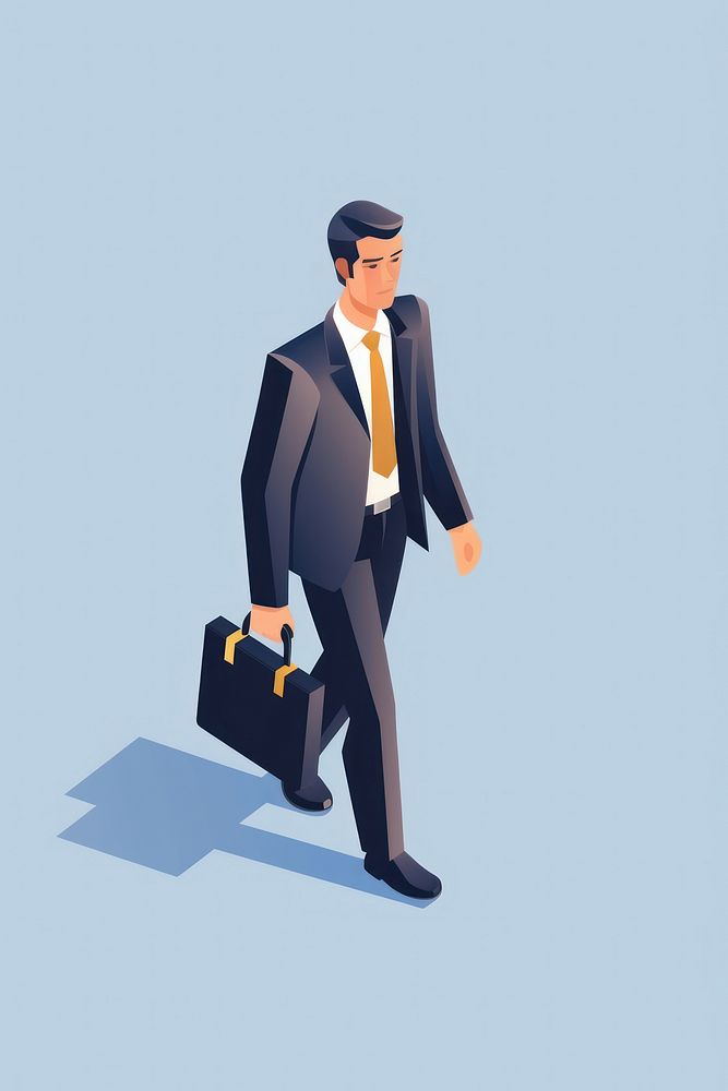 Businessman briefcase adult businesswear. AI generated Image by rawpixel.
