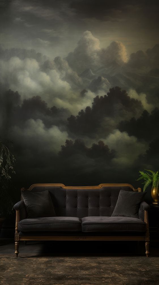 Smog painting architecture furniture. AI generated Image by rawpixel.