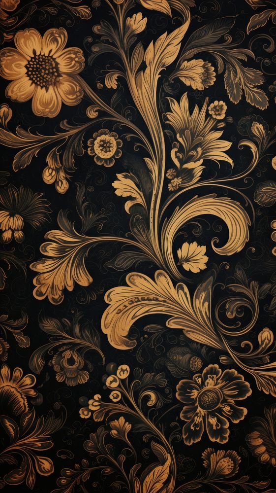 Paisley pattern backgrounds painting. AI generated Image by rawpixel.