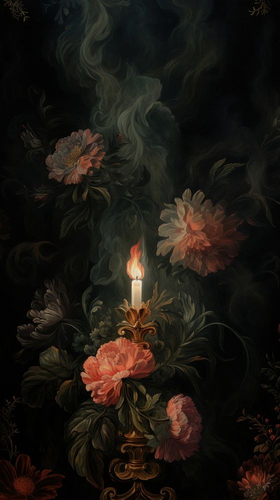Cicarlette smoke painting candle spirituality. AI generated Image by rawpixel.