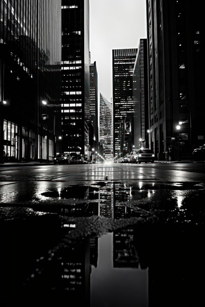 Skyscrapers city architecture metropolis. AI generated Image by rawpixel.