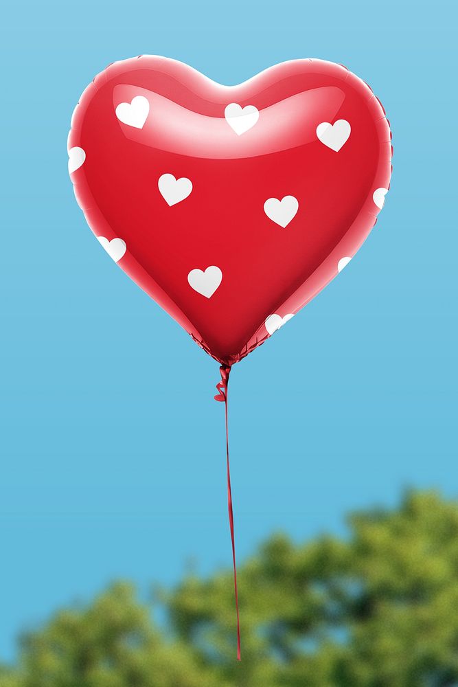 Red heart-shaped balloon