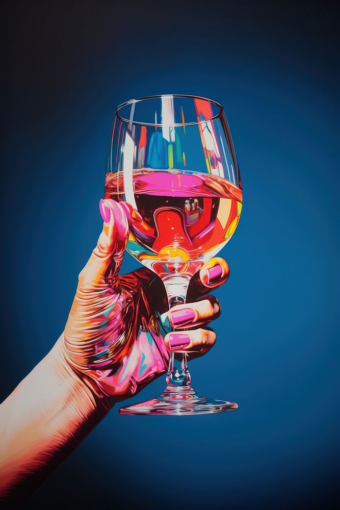 Wine glass holding drink adult. AI generated Image by rawpixel.