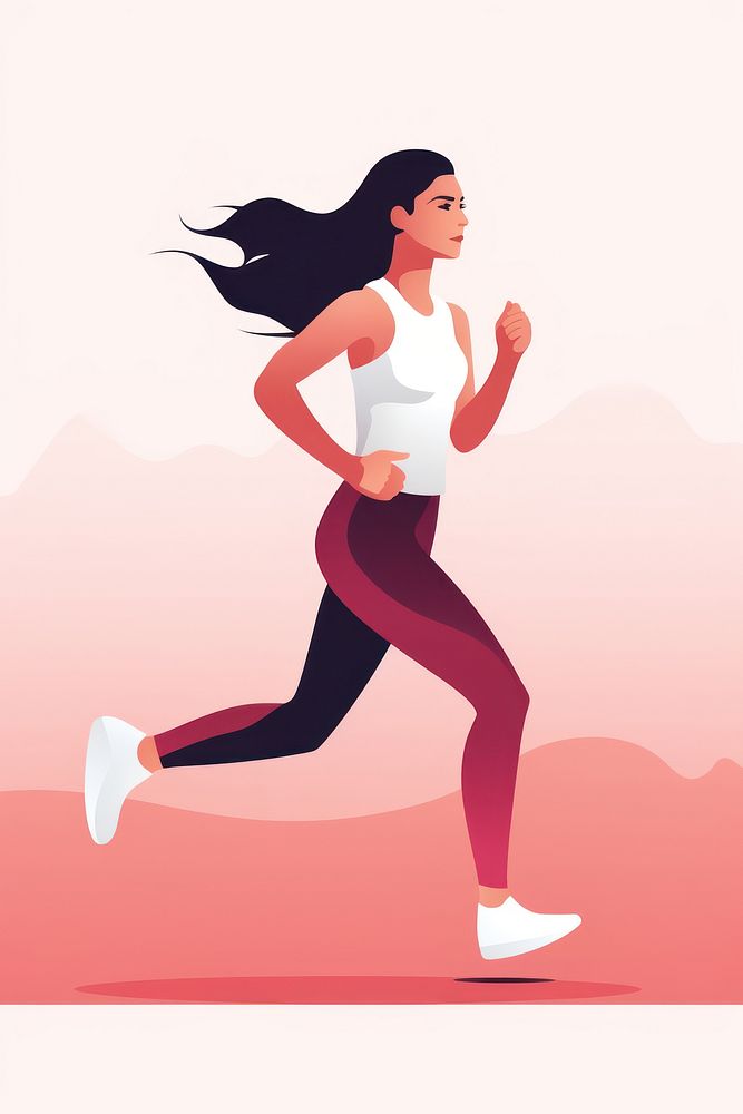 A female runner running jogging adult. AI generated Image by rawpixel.