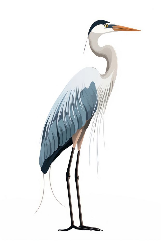 Heron bird animal stork. AI generated Image by rawpixel.
