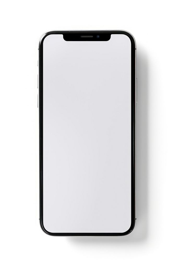 A blank screen smartphone for mock up white background portability electronics. AI generated Image by rawpixel.