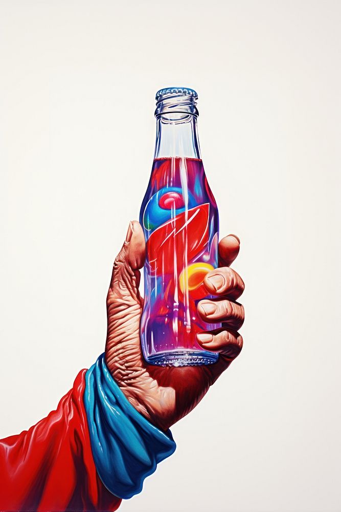 A cola bottle holding drink hand. AI generated Image by rawpixel.