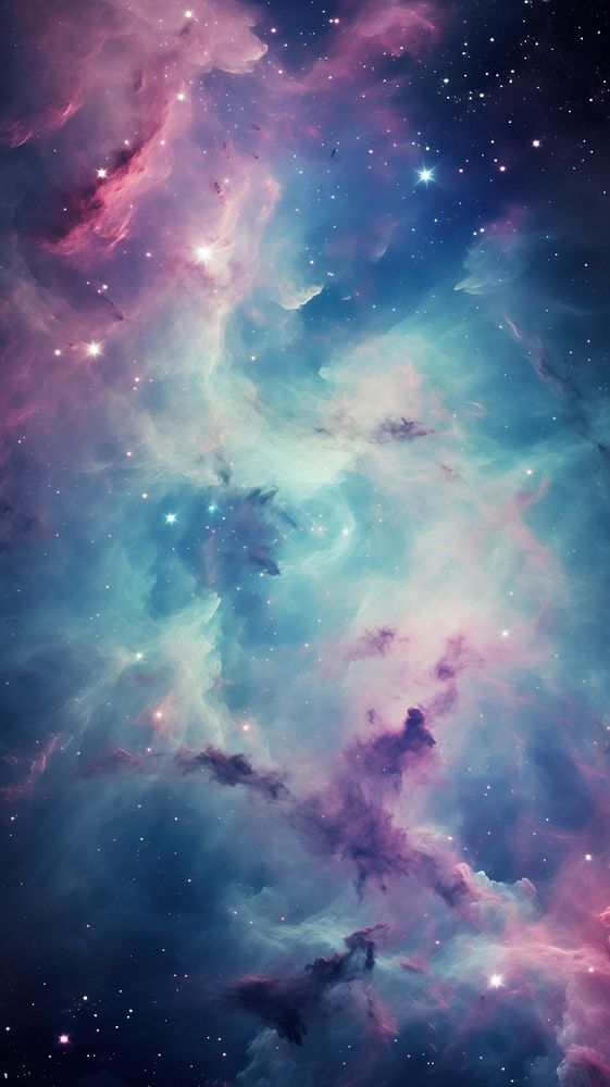 Pastel Galaxy astronomy universe outdoors. AI generated Image by rawpixel.