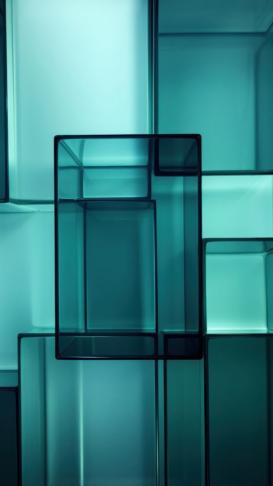 Beautiful glass texture wallpaper backgrounds turquoise furniture. AI generated Image by rawpixel.