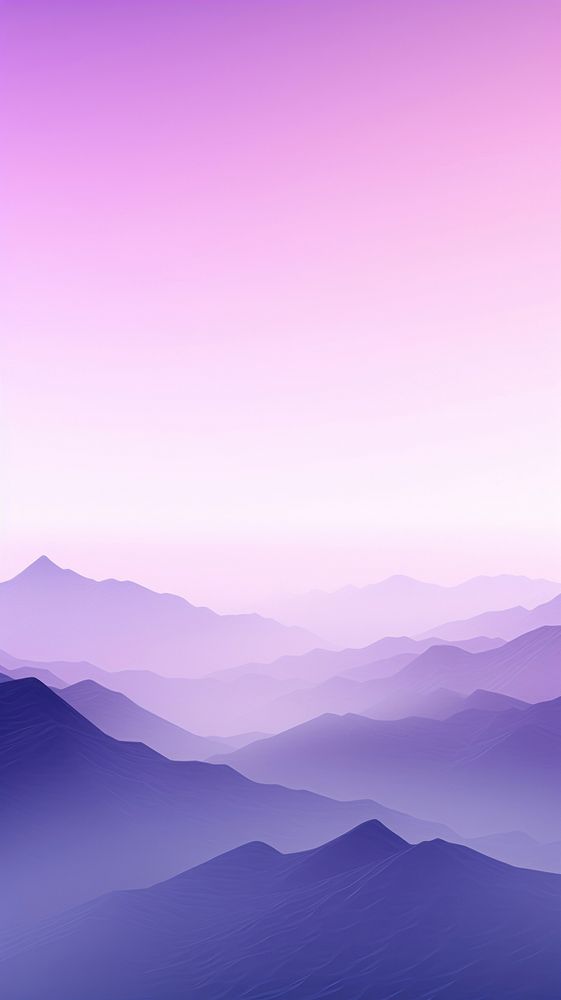 Beautiful light purple gradient wallpaper mountain outdoors horizon. AI generated Image by rawpixel.