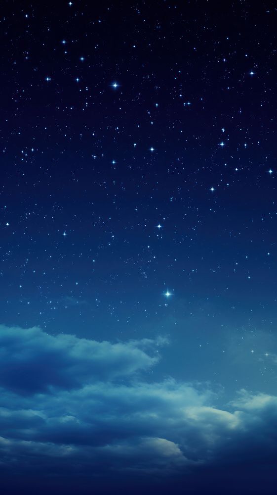 Beautiful night sky with star wallpaper outdoors nature constellation. AI generated Image by rawpixel.
