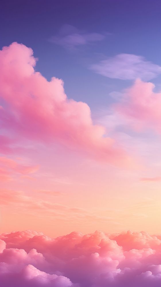 Beautiful sunset sky wallpaper outdoors nature cloud. AI generated Image by rawpixel.