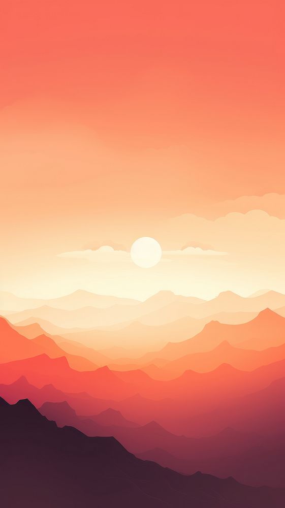 Beautiful sunset wallpaper sunlight outdoors horizon. AI generated Image by rawpixel.