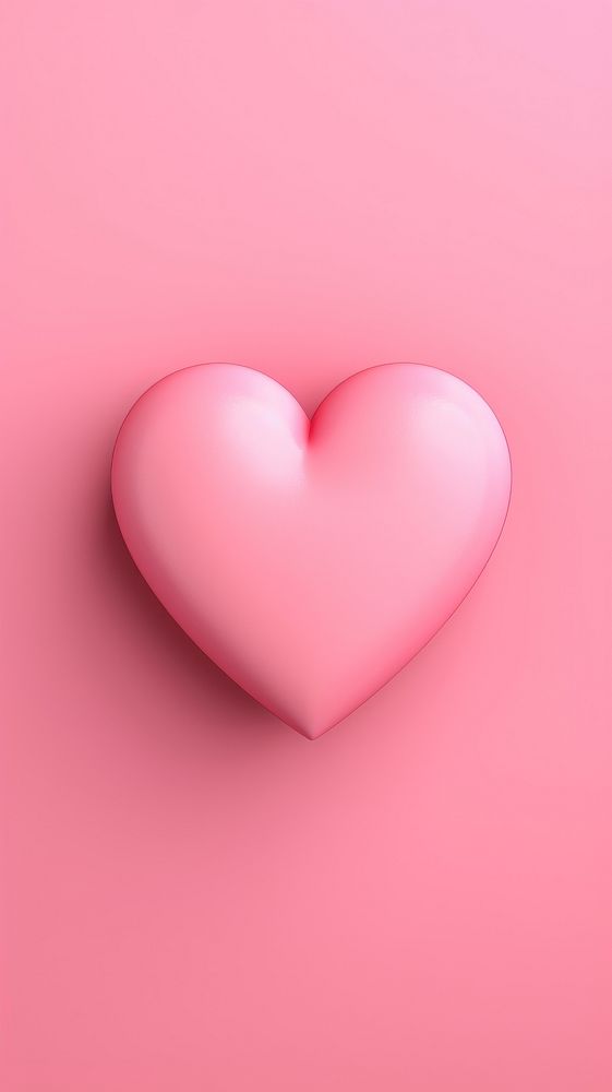 Beautiful pink heart wallpaper balloon circle symbol. AI generated Image by rawpixel.