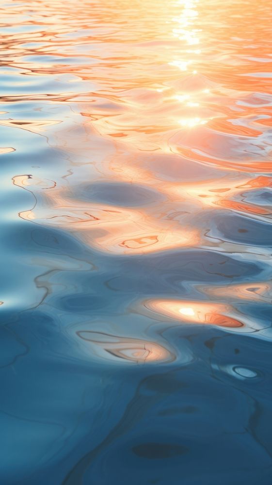 Beautiful water reflect sunlight wallpaper outdoors nature ocean. AI generated Image by rawpixel.