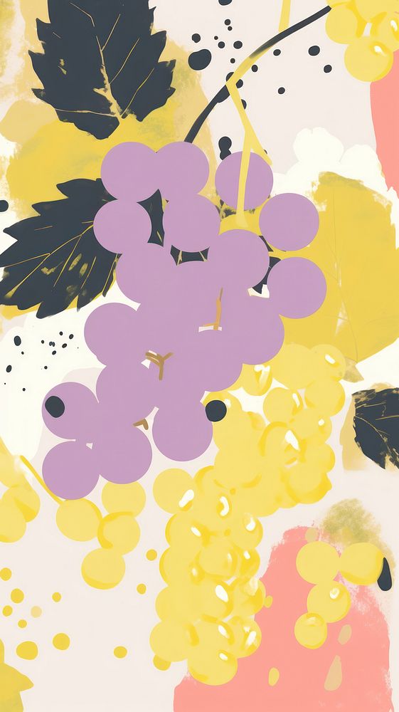 Grapes art abstract painting. AI generated Image by rawpixel.