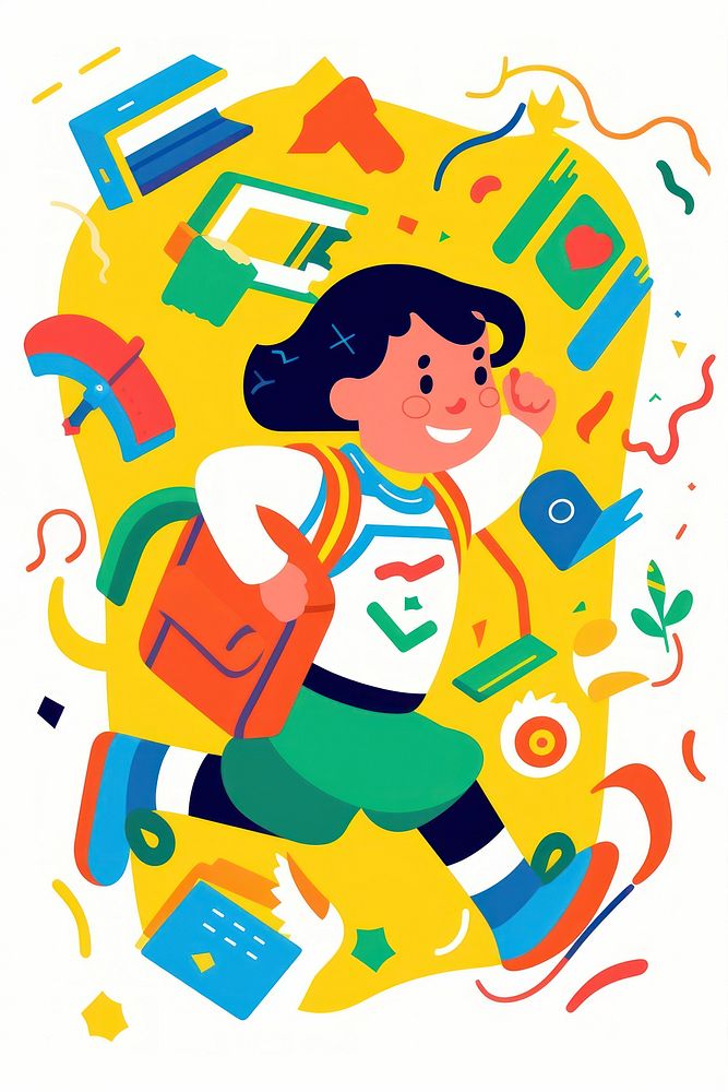Happy kid creativity happiness activity. AI generated Image by rawpixel.