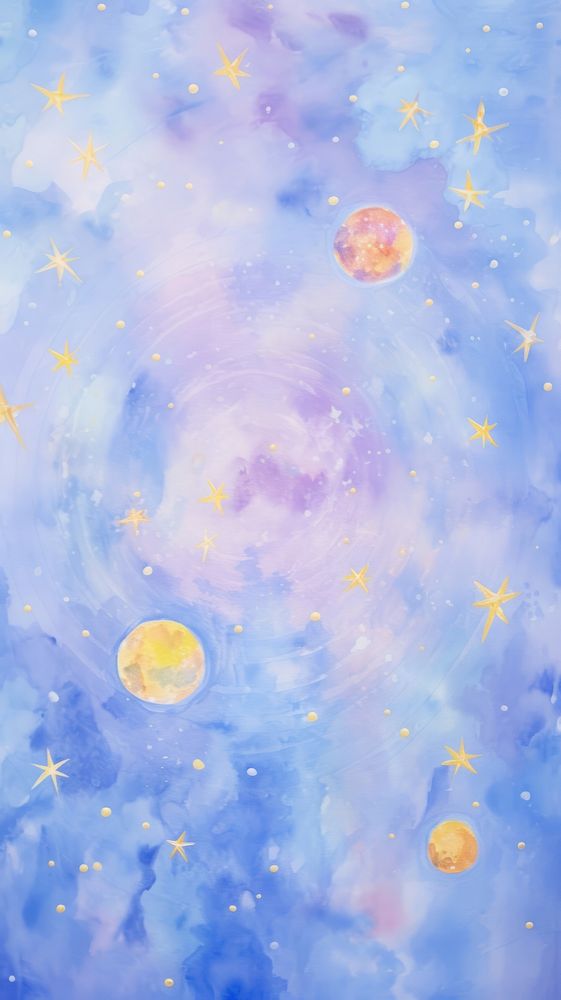 Astrology wallpaper painting outdoors nature. AI generated Image by rawpixel.