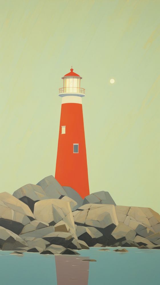 Beautiful lighthouse wallpaper architecture building tower. AI generated Image by rawpixel.
