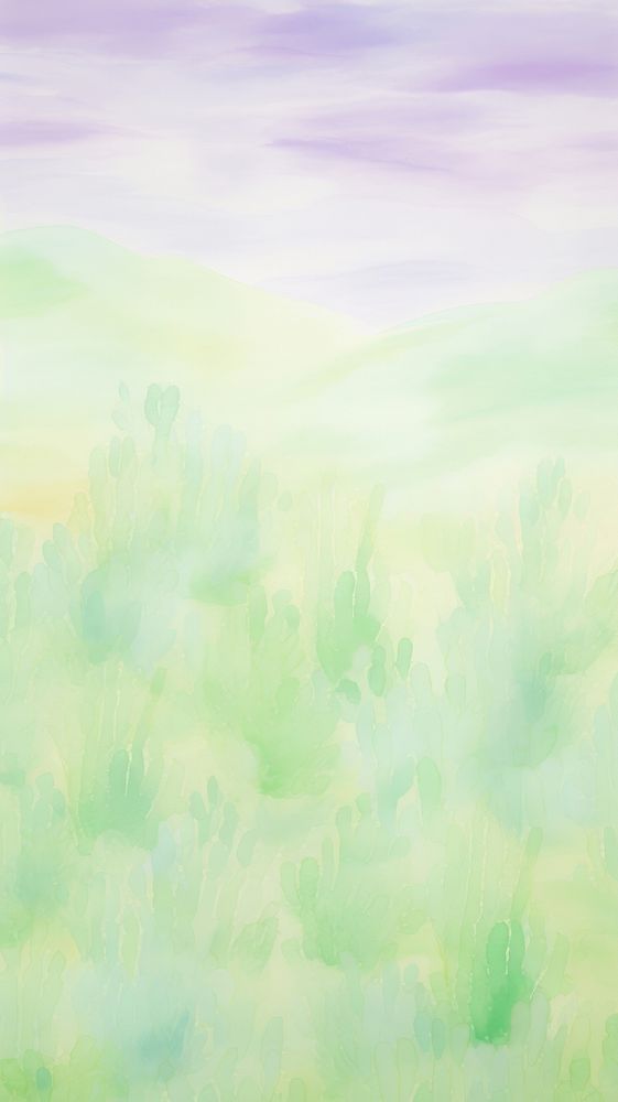 Cactus wallpaper painting landscape outdoors. AI generated Image by rawpixel.