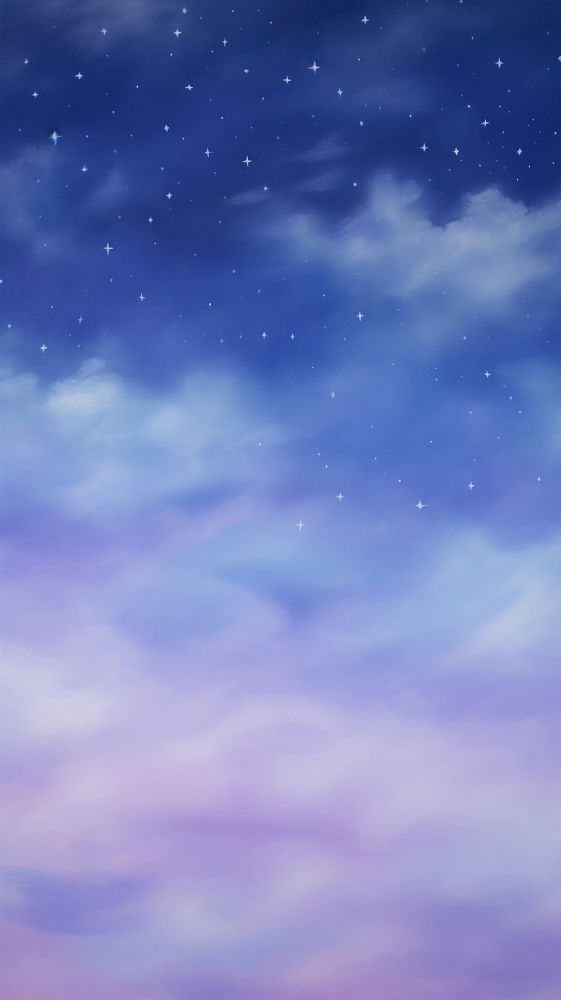 Painting of night sky wallpaper outdoors nature tranquility. AI generated Image by rawpixel.