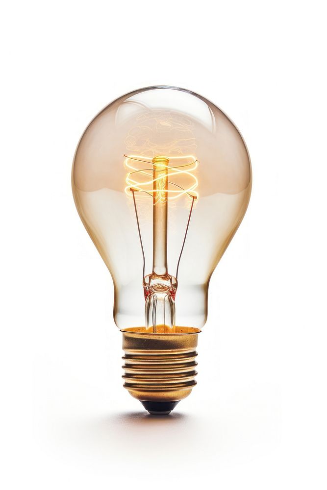 A light bulb lightbulb white background electricity. AI generated Image by rawpixel.
