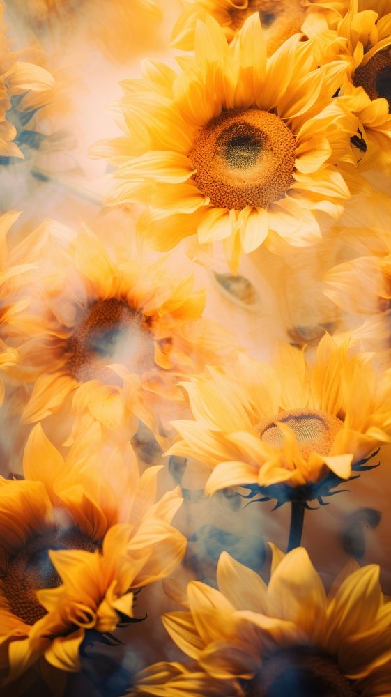Sunflowers backgrounds petal plant. AI generated Image by rawpixel.