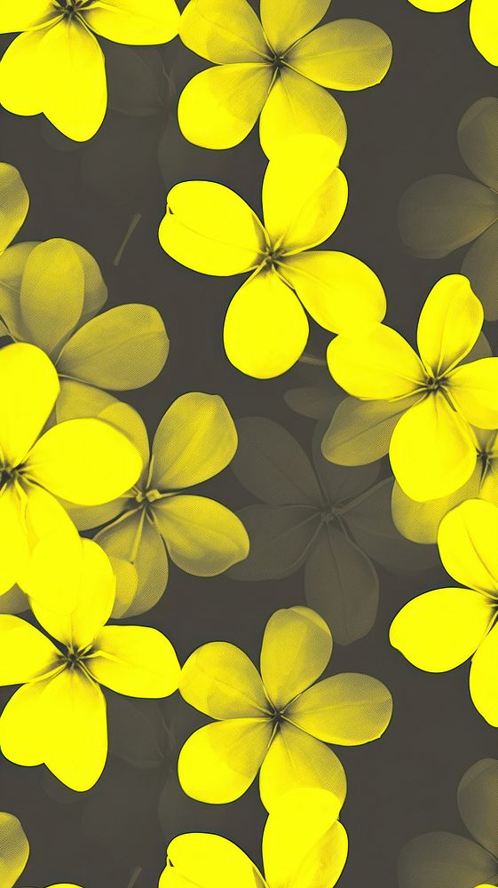 A yellow neon flowers backgrounds abstract nature. AI generated Image by rawpixel.