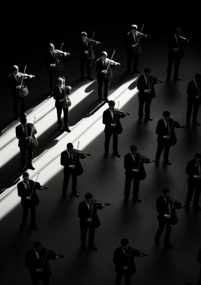 A lot of people playing orchesta musician adult black. AI generated Image by rawpixel.