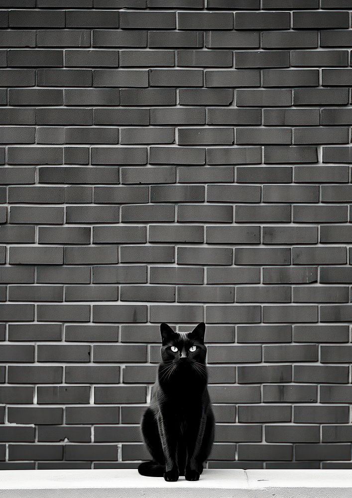 A lot of black cat on the street architecture animal mammal. AI generated Image by rawpixel.