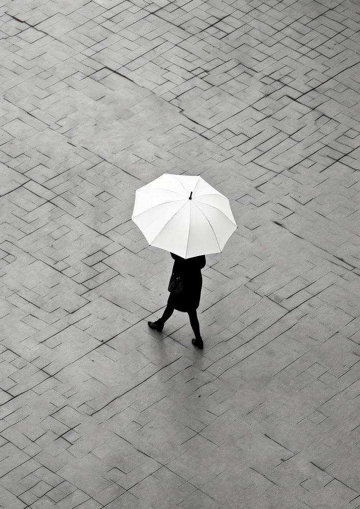 A lot of people walk across the street carry white umbrella walking black adult. AI generated Image by rawpixel.