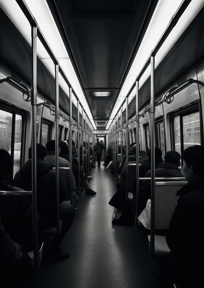 People in the train vehicle motion adult. AI generated Image by rawpixel.