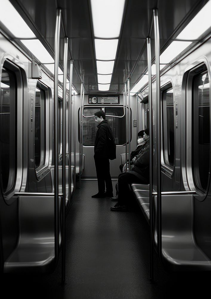 People on the train vehicle subway adult. AI generated Image by rawpixel.