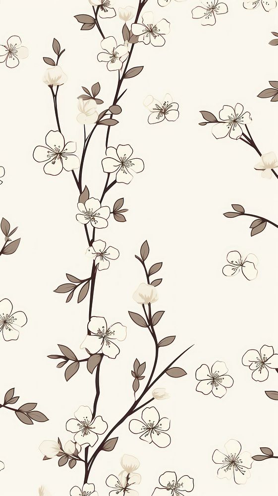 Flowers pattern backgrounds wallpaper. AI generated Image by rawpixel.