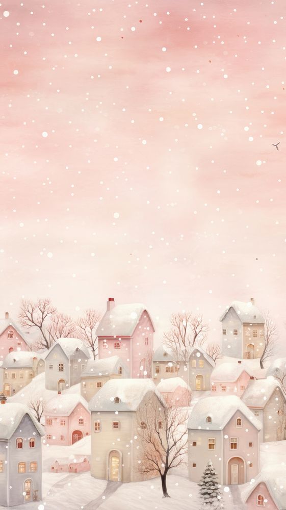 Christmas houses snow architecture backgrounds. AI generated Image by rawpixel.