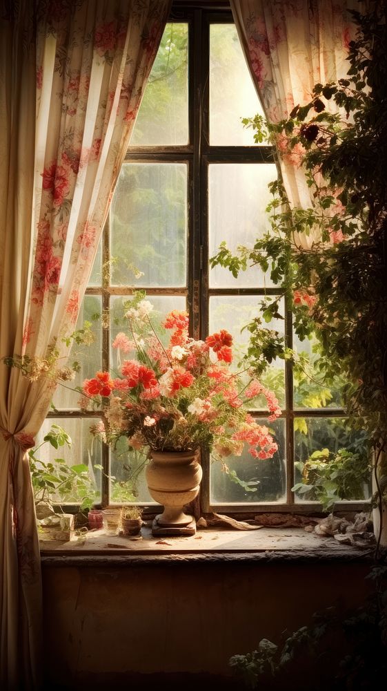A window flower windowsill plant. 