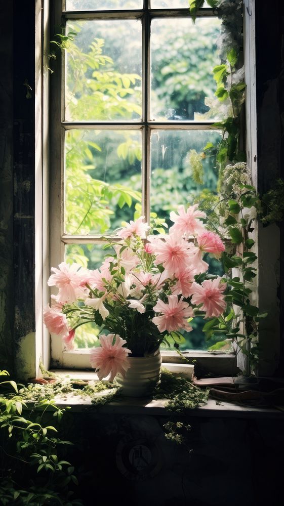 A window flower windowsill plant. 