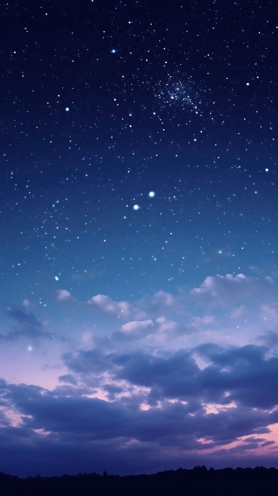 Beautiful night sky outdoors horizon nature. AI generated Image by rawpixel.