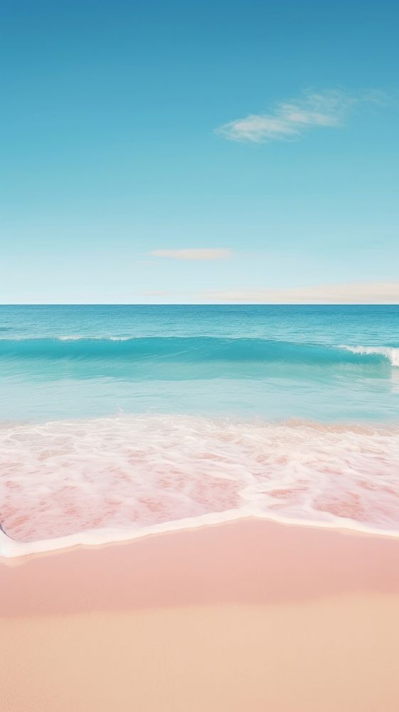 Beautiful beach backgrounds outdoors horizon. AI generated Image by rawpixel.