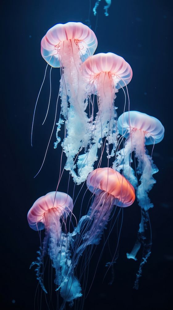 Jellyfish underwater animal invertebrate. AI generated Image by rawpixel.