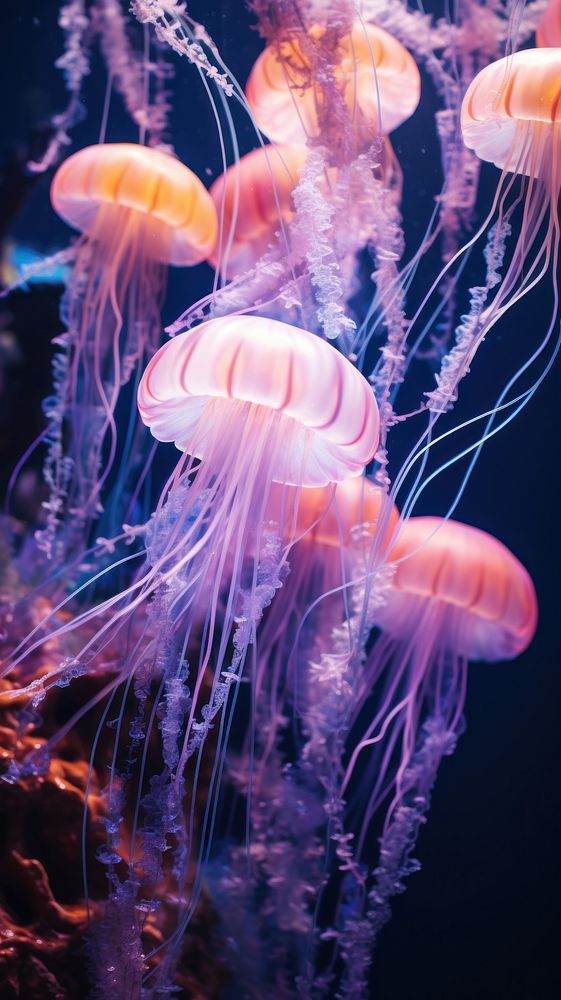 Jellyfishs underwater animal invertebrate. AI generated Image by rawpixel.