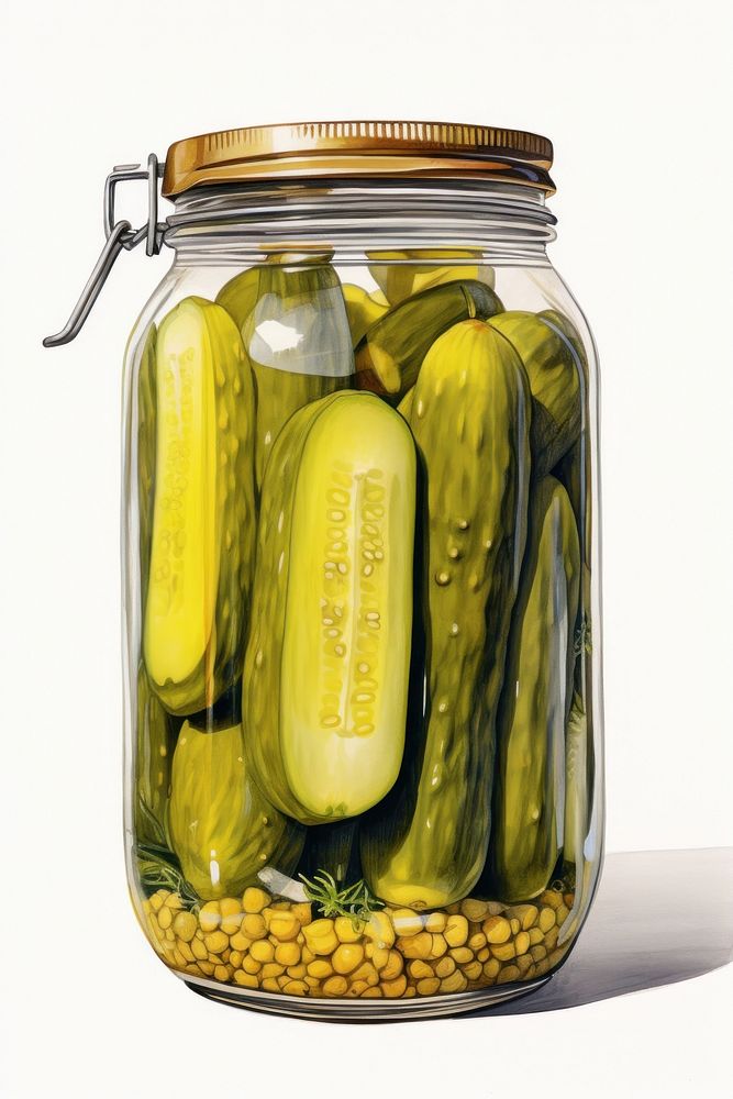 Pickles in jar food vegetable container. AI generated Image by rawpixel.