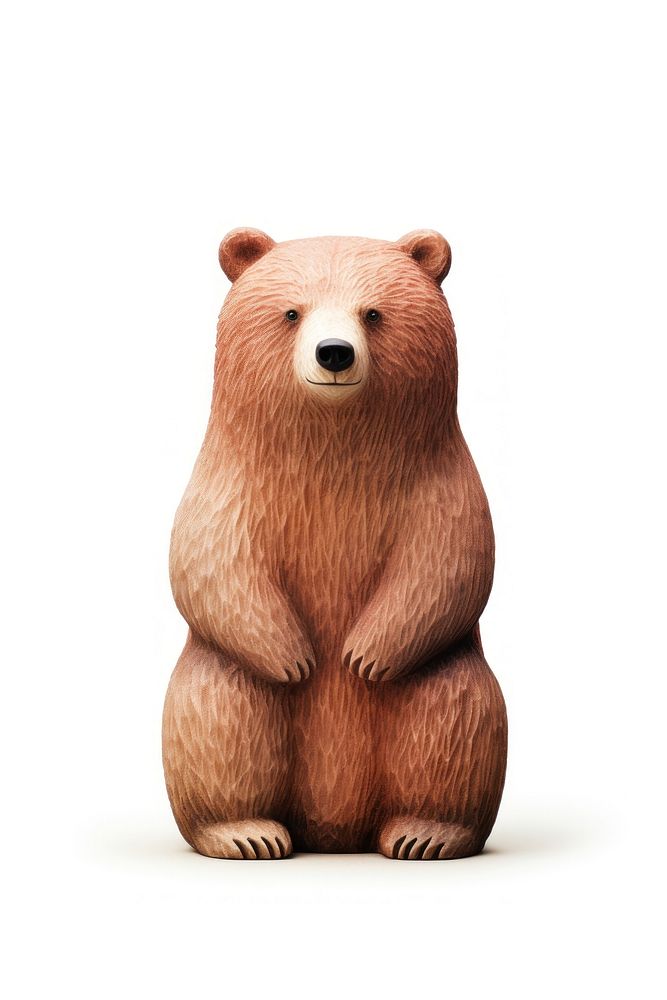 Bear mammal white background anthropomorphic. AI generated Image by rawpixel.