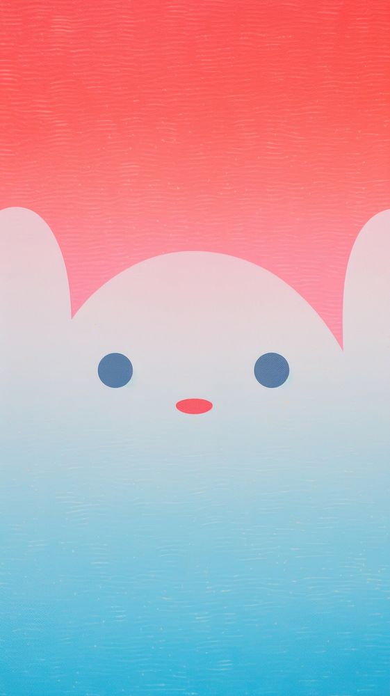Rabbit face backgrounds cartoon red. AI generated Image by rawpixel.