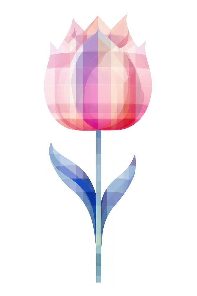 Tulip flower plant red white background. AI generated Image by rawpixel.