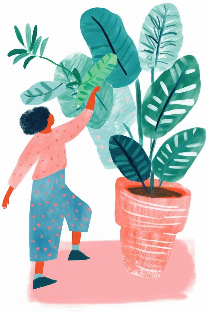Woman doing exercise plant gardening outdoors. AI generated Image by rawpixel.