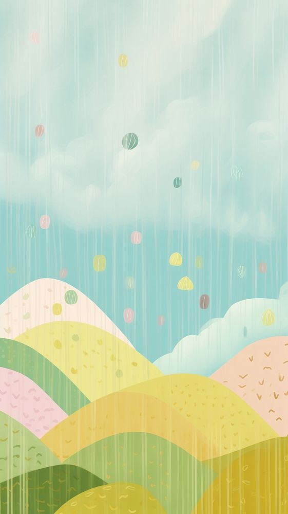 Rainy landscape wallpaper backgrounds outdoors tranquility. AI generated Image by rawpixel.