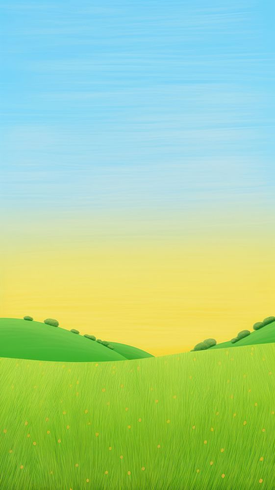 Summer landscape wallpaper backgrounds grassland outdoors. AI generated Image by rawpixel.