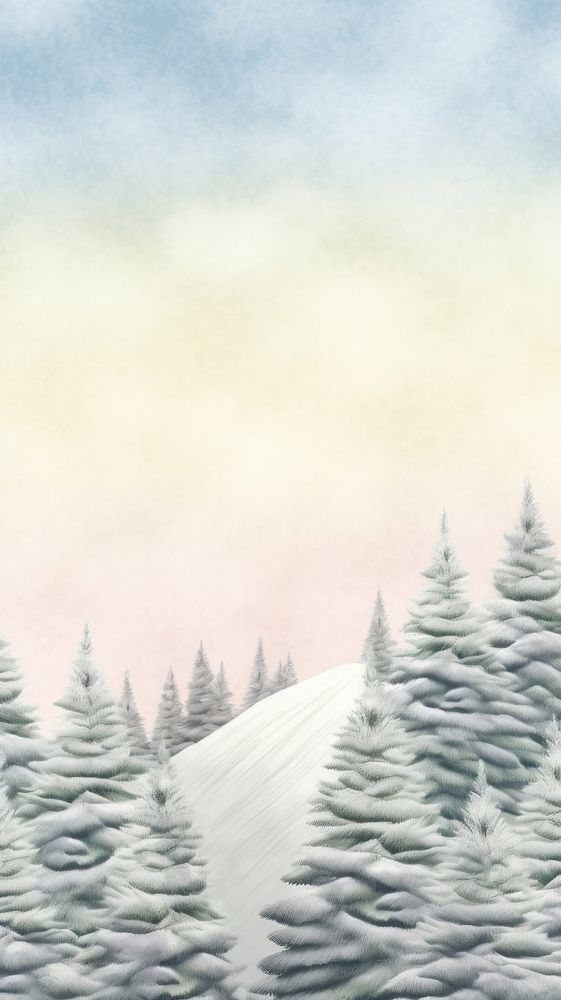 Winter landscape wallpaper backgrounds outdoors nature. AI generated Image by rawpixel.
